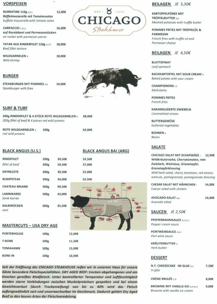 Chicago Steakhouse am Wittenbergplatz am Wittenbergplatz